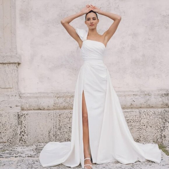 Jenny Yoo Dresses & Skirts - Jenny Yoo Isla Gown with Overskirt Size 10 NEW Taffeta